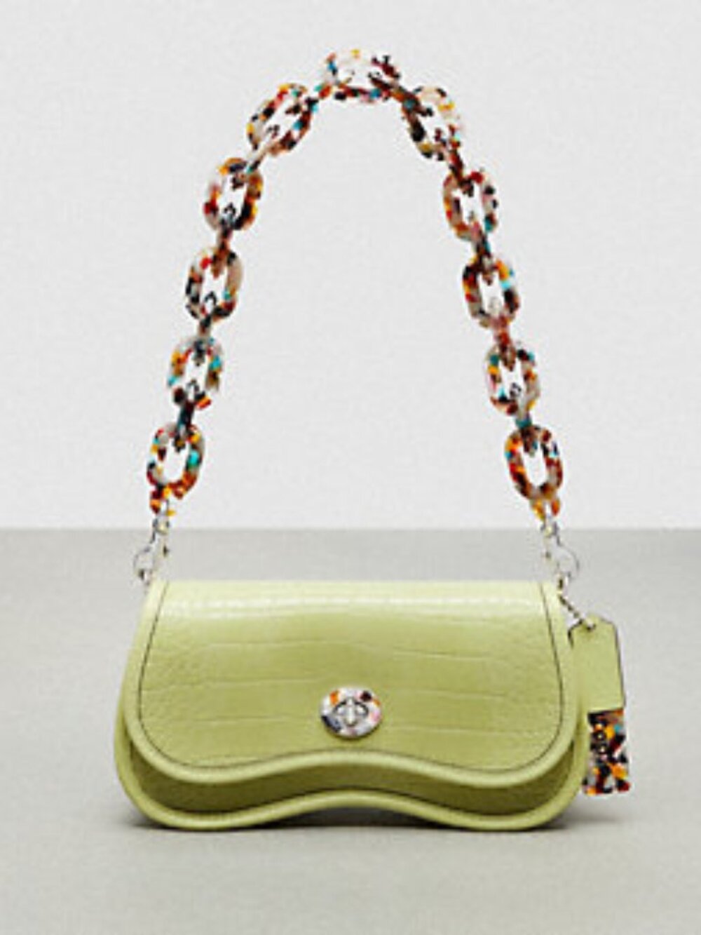 Coach Wavy Dinky Bag In Croc-Embossed Coachtopia Leather